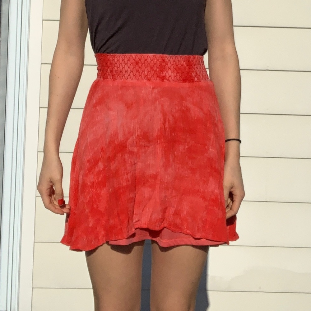 Tie-dye Elastic Waistband Skirt